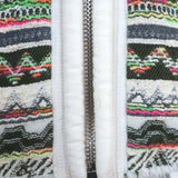 IRO Jacket Elomi White/Neon Leather-Trim Tribal Tweed Size 0