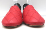 Givenchy Rivington quilted red leather slingback flat mules, pre-owned authentic luxury, size EU 38.5