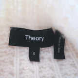 Theory Sculpted Turtleneck Sweater Cream Felted Wool-Cashmere Size Small