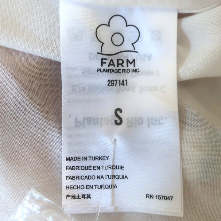 FARM Rio Spring Bananas Belted Mini Dress White/Multi Floral Print Size Small
