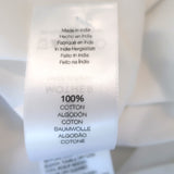 MOTHER The Roomie Lace-Up Shirt White Cotton Size Small Long Sleeve Top NEW