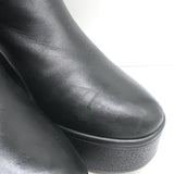 Robert Clergerie Bisouto Platform Wedge Ankle Boots Black Leather Size 38.5
