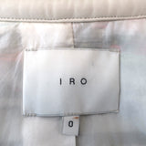 IRO Jacket Elomi White/Neon Leather-Trim Tribal Tweed Size 0