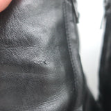 Robert Clergerie Bisouto Platform Wedge Ankle Boots Black Leather Size 38.5