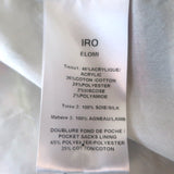 IRO Jacket Elomi White/Neon Leather-Trim Tribal Tweed Size 0