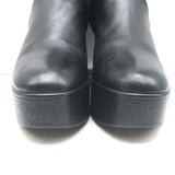 Robert Clergerie Bisouto Platform Wedge Ankle Boots Black Leather Size 38.5