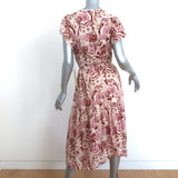 Trovata Birds of Paradis Kristi Midi Dress Canela Palm Print Size Small NEW