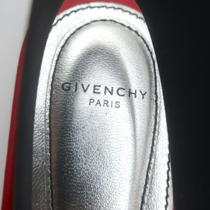 Givenchy Rivington quilted red leather slingback flat mules, authentic pre-owned luxury, EU 38.5