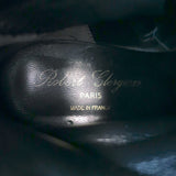 Robert Clergerie Bisouto Platform Wedge Ankle Boots Black Leather Size 38.5