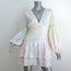 LoveShackFancy Ruffle Mini Dress Abitha Tie Dye Embroidered Cotton Size 2