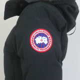 Canada Goose Chelsea Fur-Trim Down Parka Black Size Small Hooded Puffer Jacket