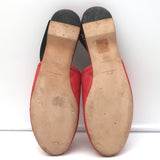 Givenchy Rivington slingback flat mules in red quilted leather, authentic pre-owned luxury