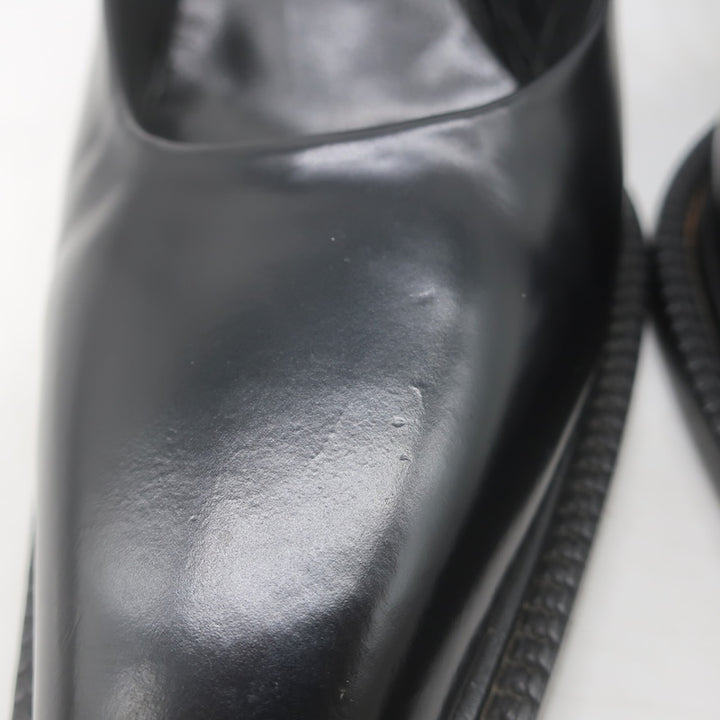 Vintage Prada Ankle Strap Spazzolato Leather Pumps Black Size 38