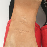 Givenchy Rivington slingback flat mules in red quilted leather, authenticated pre-owned luxury