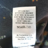 Altuzarra Floral Print Bell Sleeve Button-Up Blouse Black Silk Size 40