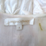 LoveShackFancy Ruffle Mini Dress Abitha Tie Dye Embroidered Cotton Size 2