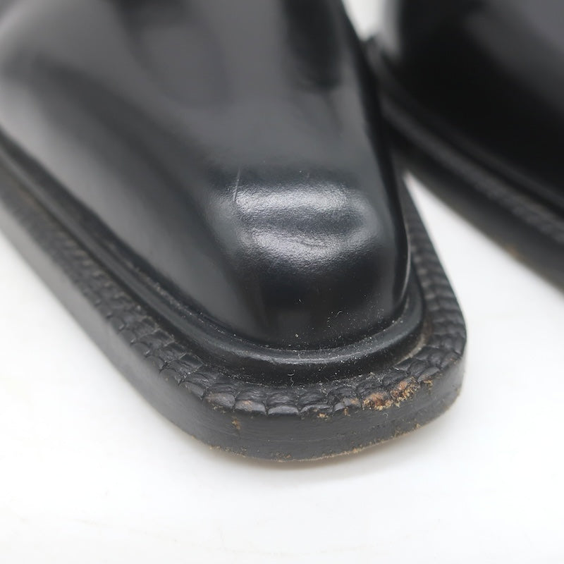Vintage Prada Ankle Strap Spazzolato Leather Pumps Black Size 38