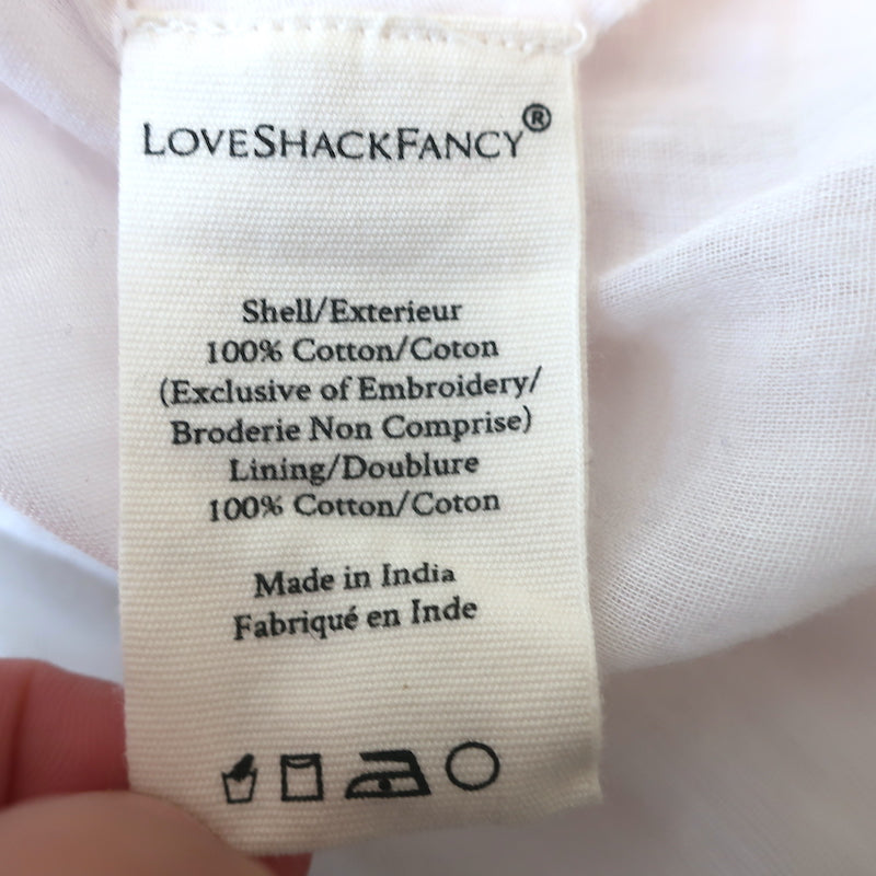 LoveShackFancy Ruffle Mini Dress Abitha Tie Dye Embroidered Cotton Size 2