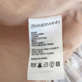 Zimmermann Kirra Belted Flounce Mini Dress Beige Leopard Print Linen Size 0