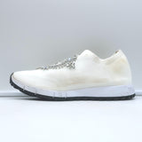 Jimmy Choo Verona Crystal-Embellished Knit Sneakers White Size 39