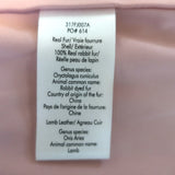 Elizabeth & James Ellington Rabbit Fur Bomber Jacket Pink Size Extra Small