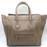 Celine Mini Luggage Tote Taupe Leather