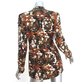 Bottega Veneta Blazer Brown Printed Cotton Size 38 Two-Button Jacket NEW