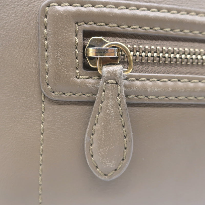 Celine Mini Luggage Tote Taupe Leather