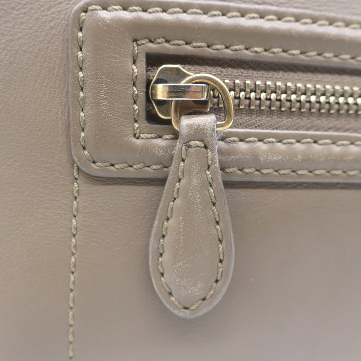 Celine Mini Luggage Tote Taupe Leather