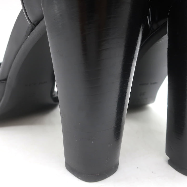 Vintage Prada Ankle Strap Spazzolato Leather Pumps Black Size 38