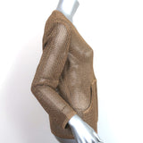 St. John Sport by Marie Gray Sweater Gold Metallic Mesh Knit Size Medium