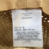 Valentino Roman Stud Wide Brim Straw Hat Size Medium