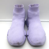 Balenciaga Speed 2.0 Sock Sneakers Lilac Stretch Knit Size 9