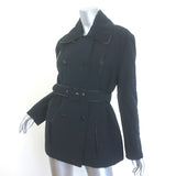 Plein Sud Dot-Embroidered Double Breasted Padded Coat Black