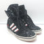 Adidas High Top Wedge Sneakers Black Leopard Print Canvas Size 7