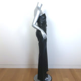 Alice + Olivia Lavera Vegan Leather Strapless Jumpsuit Black Size 4