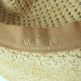 Valentino Roman Stud Wide Brim Straw Hat Size Medium
