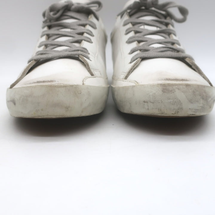 Golden Goose Superstar Sneakers White &amp; Copper Metallic Leather Size 38