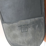 Fendi FF Feel raffia slide sandals, natural brown with leather trim - authentic, pre-owned with light wear