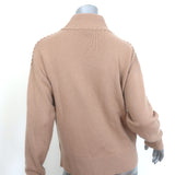 Theory Whipstitch Cashmere Turtleneck Sweater Camel Size Small