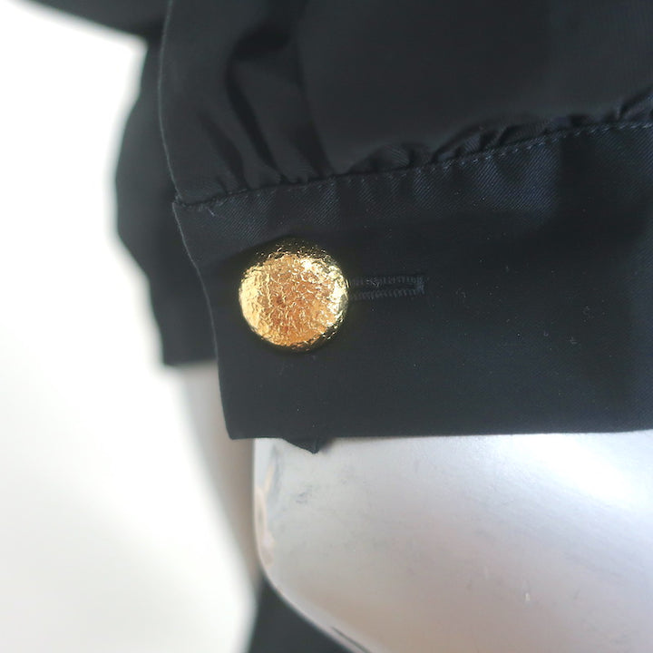 Alessandra Rich Bow-Detailed Crystal Buckle Peplum Mini Dress Black Size 44