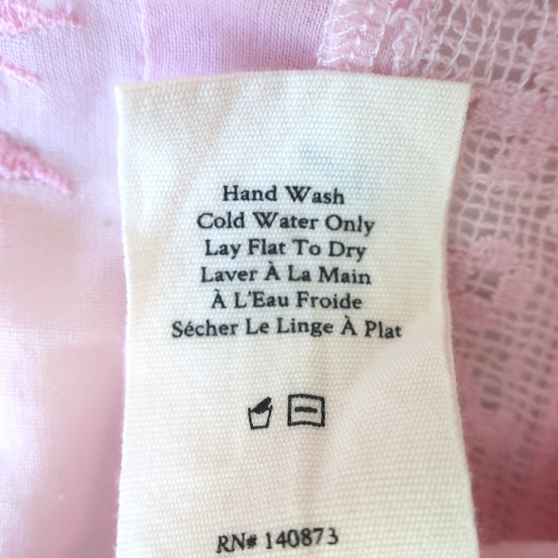 LoveShackFancy Sully Embroidered Tank Top Light Pink Size Extra Small