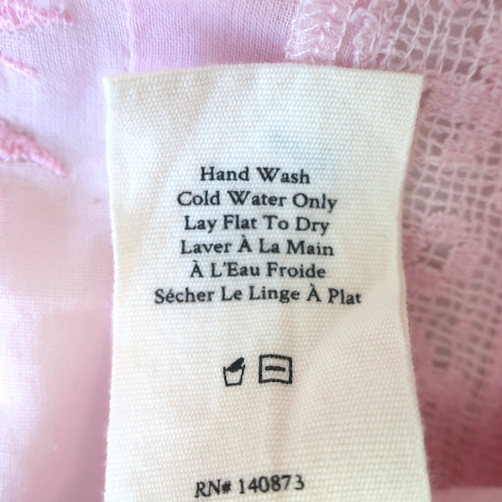 LoveShackFancy Sully Embroidered Tank Top Light Pink Size Extra Small