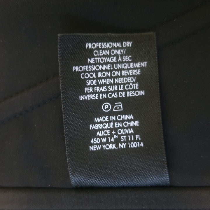 Alice + Olivia Lavera Vegan Leather Strapless Jumpsuit Black Size 4