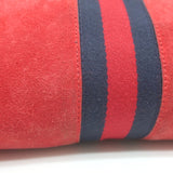 Gucci Ophidia Small Chain Strap Shoulder Bag Red Suede & Black Patent Leather