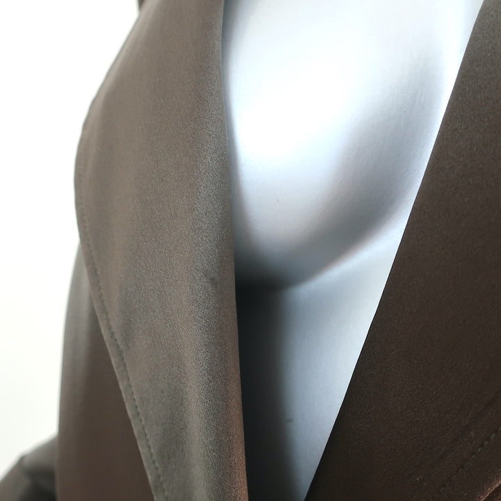 Sablyn Coat Olive Satin Size Extra Small Single Breasted Long Jacket
