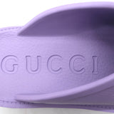 Gucci Elea perforated GG platform mules, lavender rubber, authentic pre-owned, size 38