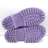 Gucci Elea perforated GG platform mules lavender rubber, pre-owned (worn once), authentic luxury women's heels