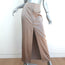 Sablyn Button-Front Maxi Skirt Beige Satin Size Extra Small