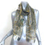 Etro Fringed Silk Chiffon Scarf Black/Yellow Paisley Print